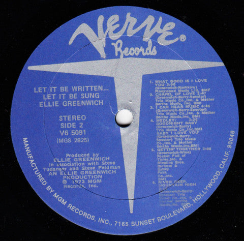 Ellie Greenwich : Let It Be Written, Let It Be Sung (LP, Album)