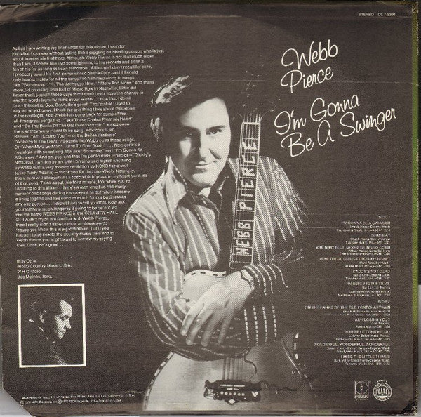 Webb Pierce : I'm Gonna Be A Swinger (LP, Album)