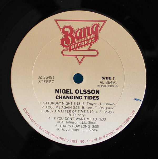 Nigel Olsson : Changing Tides (LP, Album, Pit)