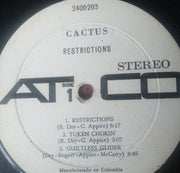 Cactus (3) : Restricciones (LP, Album)