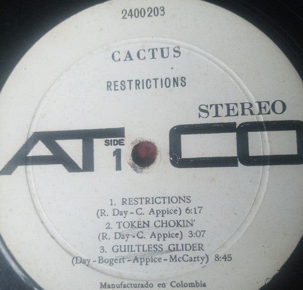 Cactus (3) : Restricciones (LP, Album)