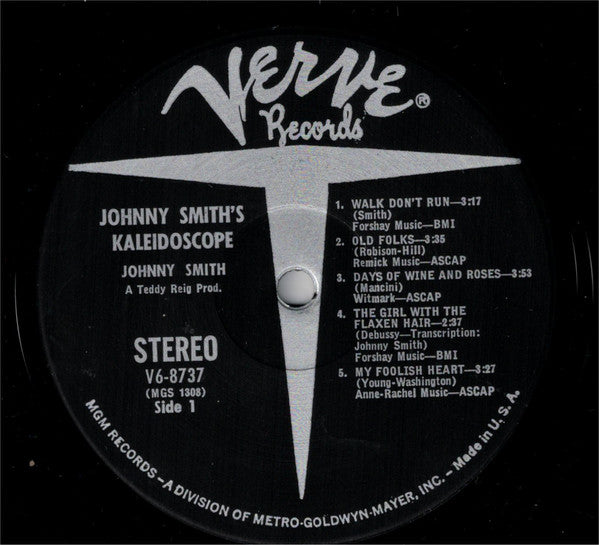 Johnny Smith : Johnny Smith's Kaleidoscope (LP, Album, gat)