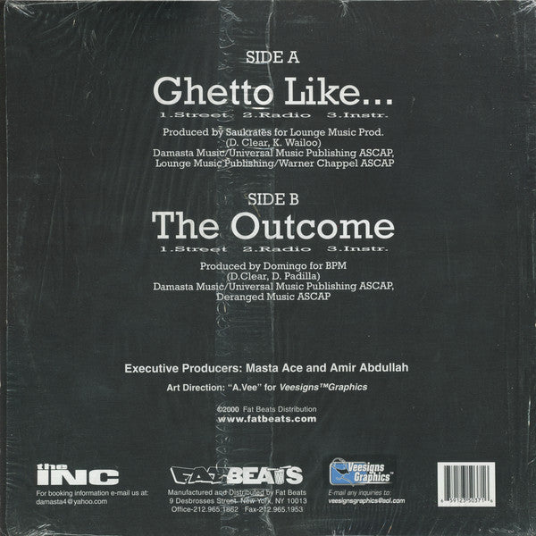 Masta Ace : Ghetto Like... b/w The Outcome (12")