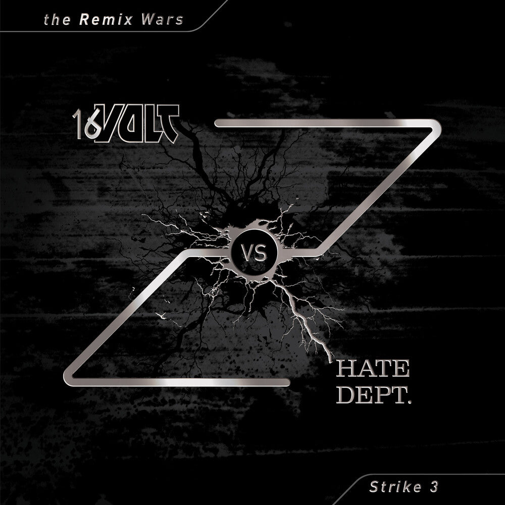 the album cover for 16 Volt Vs Hate Dept - Remix Wars 3 [Colored Vinyl] (Red)