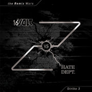 the album cover for 16 Volt Vs Hate Dept - Remix Wars 3 [Colored Vinyl] (Red)