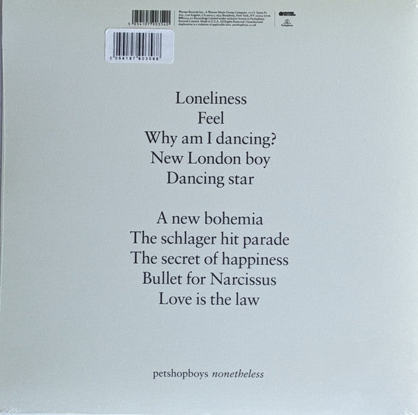 Pet Shop Boys : Nonetheless (LP, Album, Ltd, Gre)