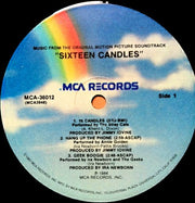 Various : Sixteen Candles: Music From The Original Motion Picture Soundtrack (LP, MiniAlbum, Pin)