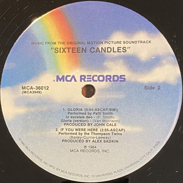 Various : Sixteen Candles: Music From The Original Motion Picture Soundtrack (LP, MiniAlbum, Pin)