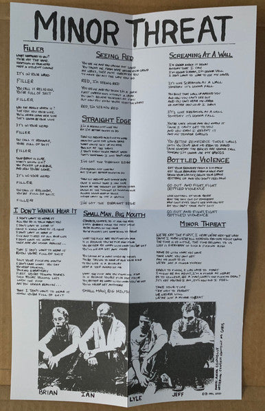 Minor Threat : Minor Threat (7", EP, RE, RM, Red)