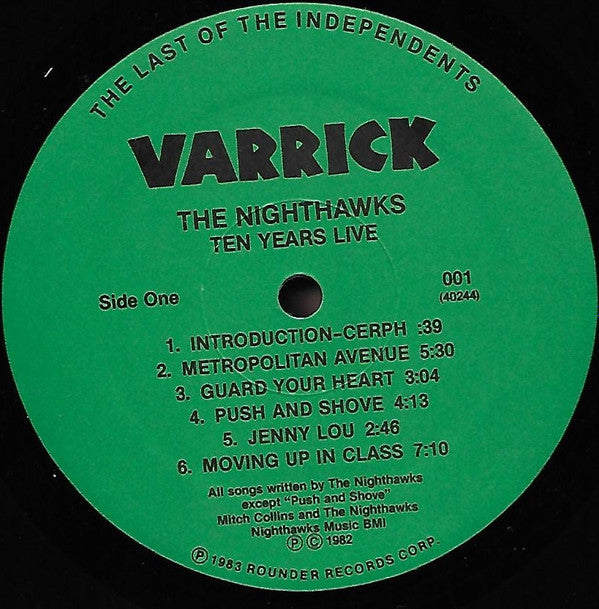 The Nighthawks (3) : Ten Years Live (LP, Album, RE)