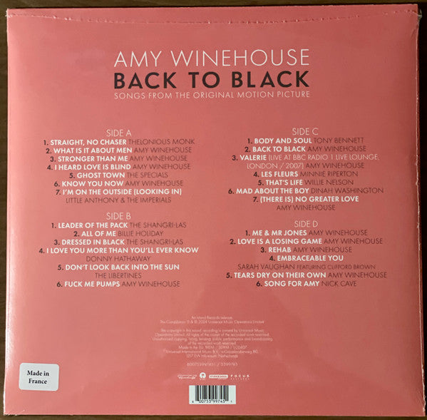 Amy Winehouse / Various : Back To Black (Songs From The Original Motion Picture) (2xLP)