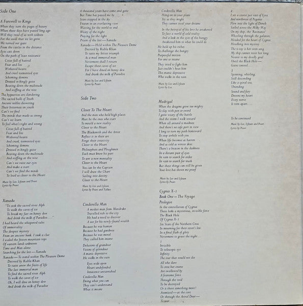 Rush : A Farewell To Kings (LP, Album, Gat)