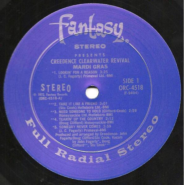 Creedence Clearwater Revival : Mardi Gras (LP, Album, RE)