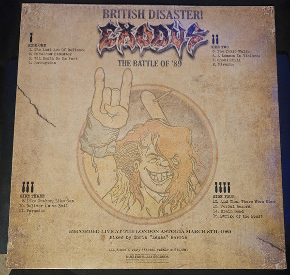 Exodus (6) : British Disaster: The Battle of '89 (Live At The Astoria) (2xLP, Album, Gol)