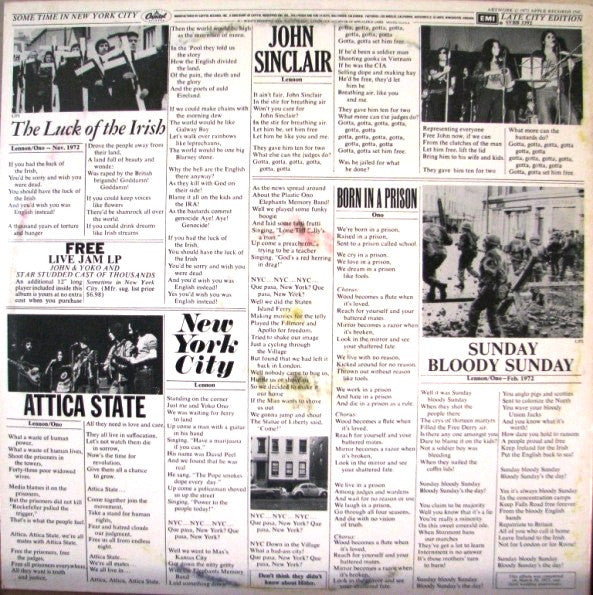 John & Yoko* / Plastic Ono Band* With Elephant's Memory* Plus Invisible Strings : Some Time In New York City (2xLP, Album, RE, Los)