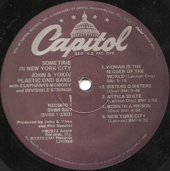John & Yoko* / Plastic Ono Band* With Elephant's Memory* Plus Invisible Strings : Some Time In New York City (2xLP, Album, RE, Los)