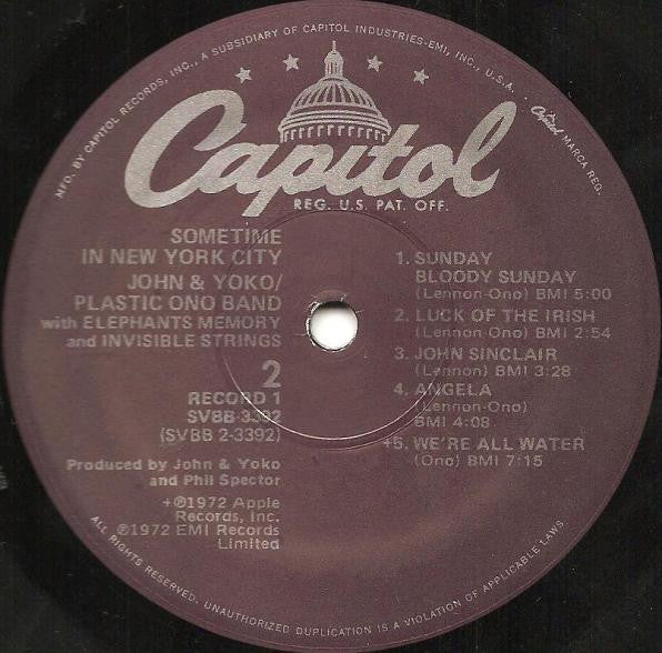 John & Yoko* / Plastic Ono Band* With Elephant's Memory* Plus Invisible Strings : Some Time In New York City (2xLP, Album, RE, Los)