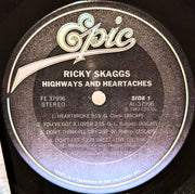 Ricky Skaggs : Highways & Heartaches (LP, Album, Pit)