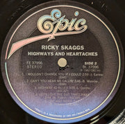 Ricky Skaggs : Highways & Heartaches (LP, Album, Pit)