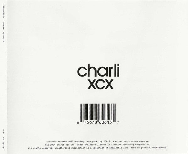 Charli XCX : Brat And It's The Same But There's Three More Songs So It's Not (CD, Album, Dlx)