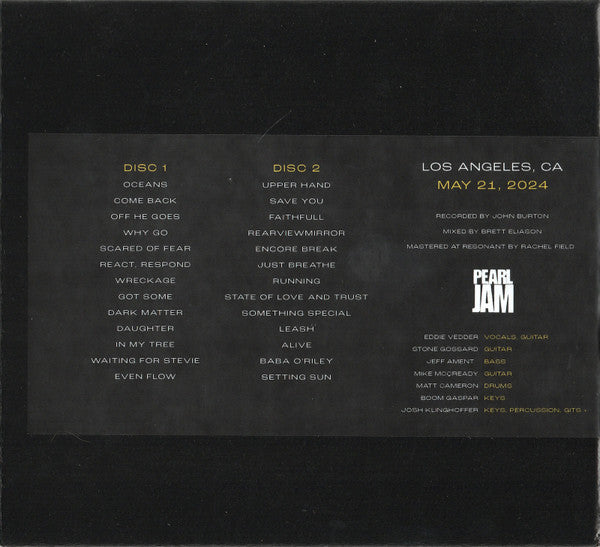 Pearl Jam : Los Angeles, CA - May 21, 2024 (2xCDr)
