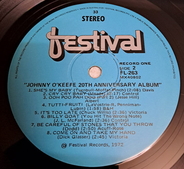 Johnny O'Keefe : 20th Anniversary Album (2xLP, Album, Comp)