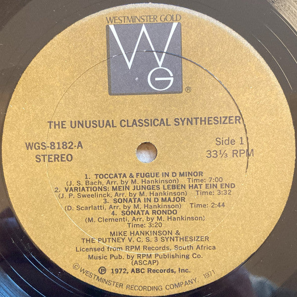 Mike Hankinson : The Unusual Classical Synthesizer (LP, Album)