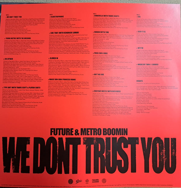 Future (4), Metro Boomin : We Don't Trust You  (2xLP)