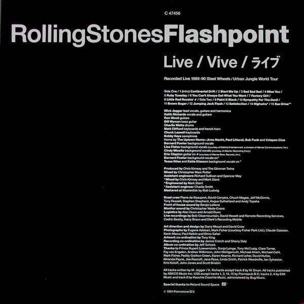 The Rolling Stones : Flashpoint (LP, Album, Car)
