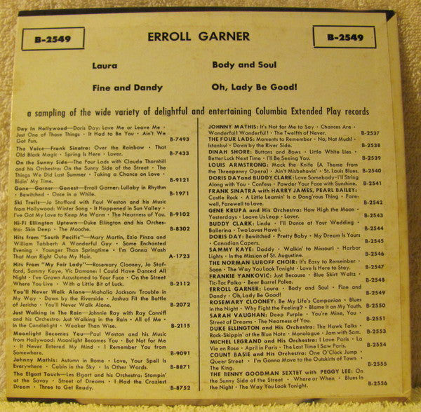 Erroll Garner : Erroll Garner (7", EP)