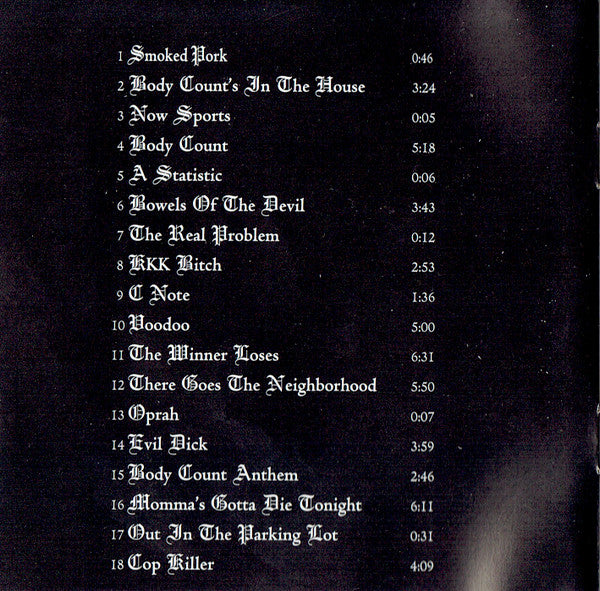Body Count (2) : Body Count (CD, Album)