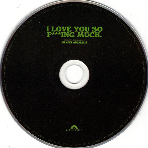 Glass Animals : I Love You So F***ing Much. (CD, Album)