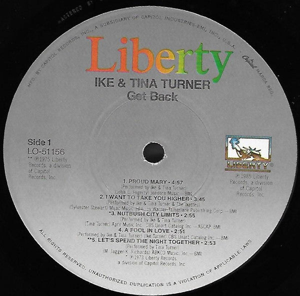 Ike & Tina Turner : Get Back! (LP, Comp)
