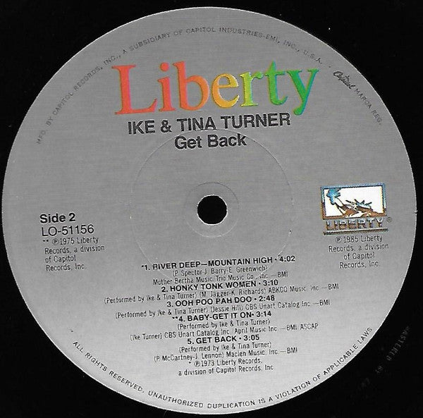 Ike & Tina Turner : Get Back! (LP, Comp)