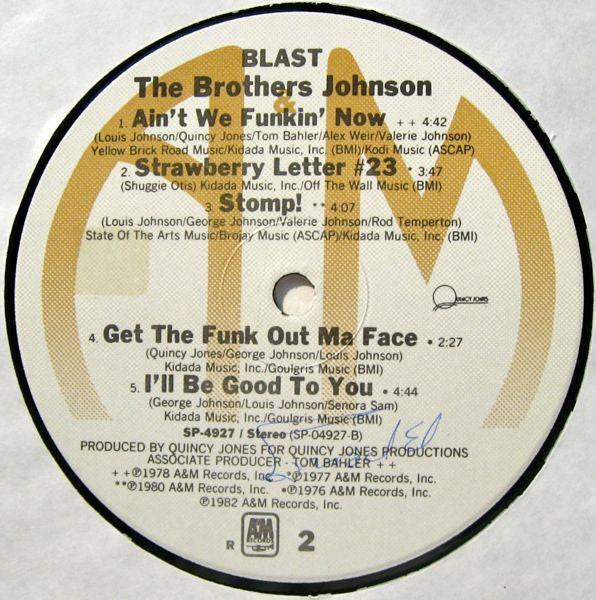 The Brothers Johnson* : Blast! (LP, Album, R-l)