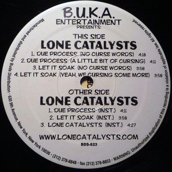 Lone Catalysts : Due Process / Let It Soak (12")