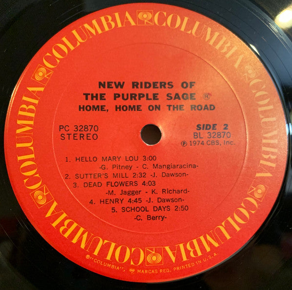 New Riders Of The Purple Sage : Home, Home On The Road (LP, Album, Pit)