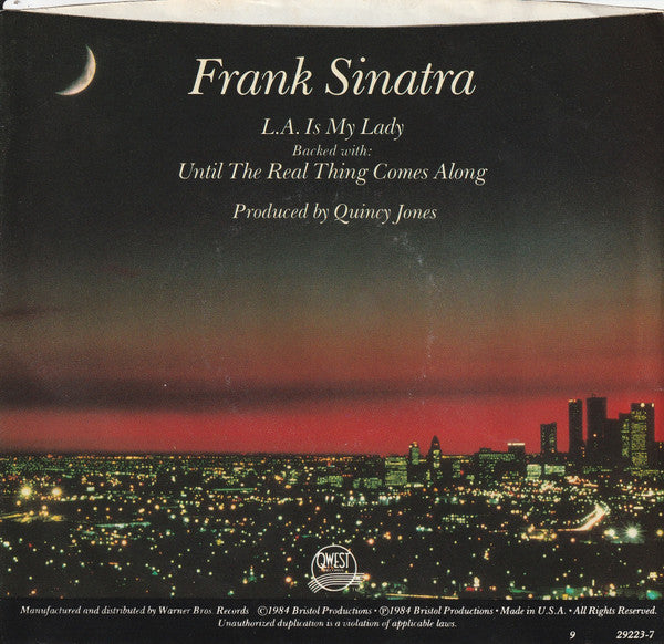 Frank Sinatra : L.A. Is My Lady (7", Single, Styrene, All)