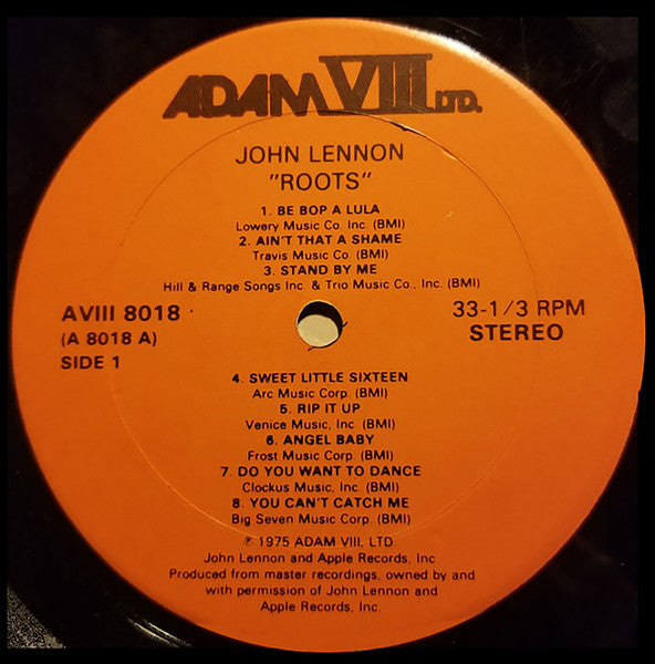 John Lennon : Roots (Sings The Great Rock & Roll Hits) (LP, Album, Comp, Unofficial, ora)