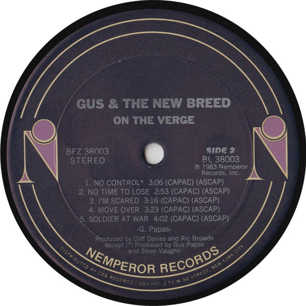 Gus : On The Verge (LP, Album)