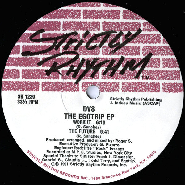 DV8 : The Egotrip EP (12", EP)
