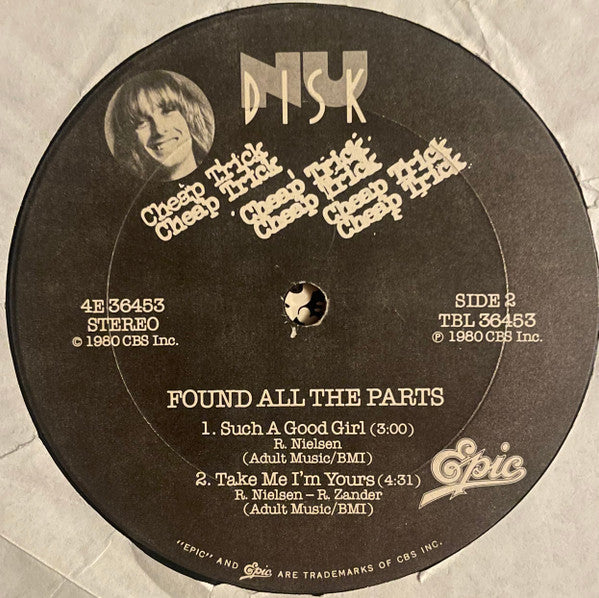 Cheap Trick : Found All The Parts (10", EP, Ter)