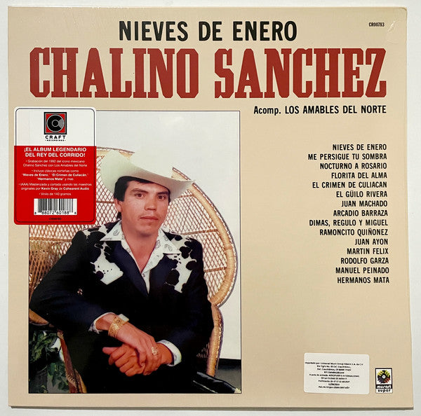 Chalino Sánchez Acomp. Los Amables Del Norte : Nieves De Enero (LP, Album, Ltd, RE, RM, 140)