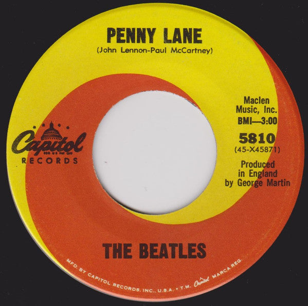 The Beatles : Strawberry Fields Forever / Penny Lane (7", Single, Mono, LA )