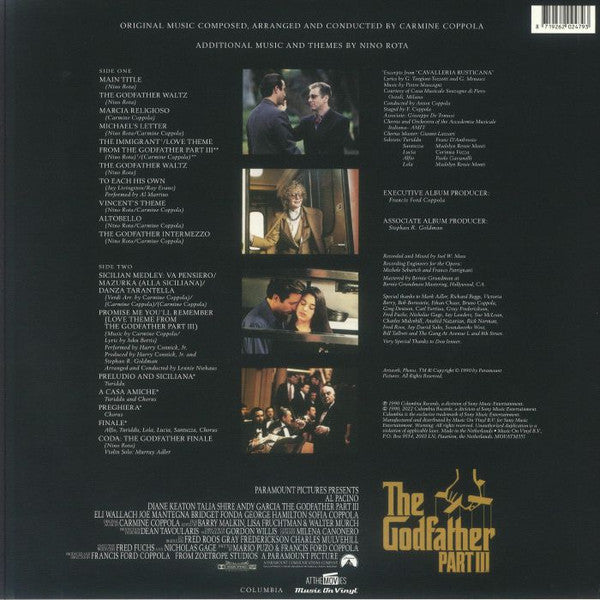 Carmine Coppola, Nino Rota : The Godfather Part III (Music From The Original Motion Picture Soundtrack) (LP, Album, Ltd, RE, Red)