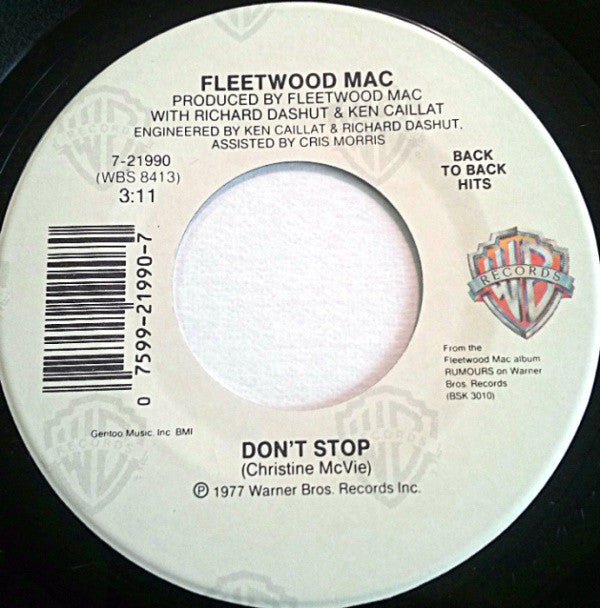 Fleetwood Mac : Don't Stop / Silver Springs (7", Single)