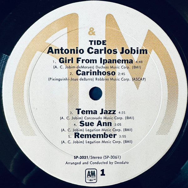 Antonio Carlos Jobim : Tide (LP, Album, RE, Gat)