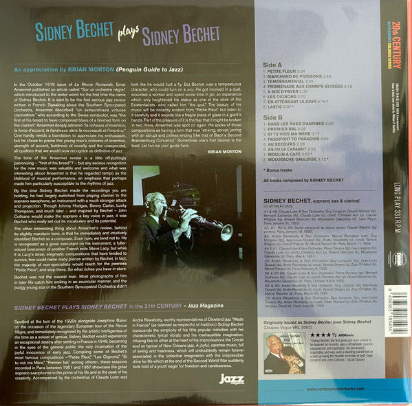 Sidney Bechet, Luter*, Réwéliotty* : Sidney Bechet Plays Sidney Bechet (LP, Album, RE, 180)