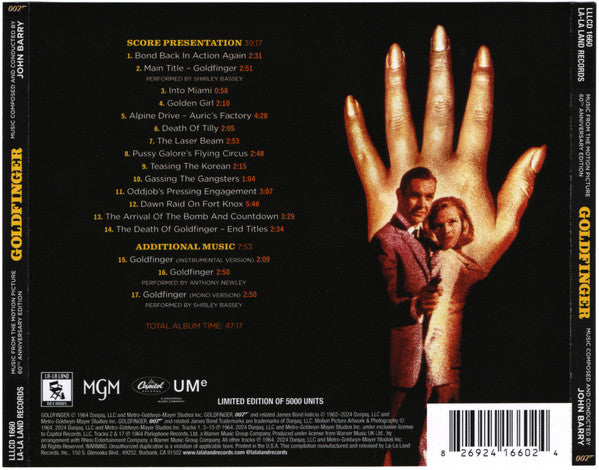 John Barry : Goldfinger (Music From The Motion Picture) (CD, Ltd, RE, RM, 60t)
