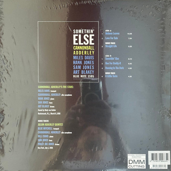 Cannonball Adderley : Somethin' Else (LP, Album, Ltd, RE, RM, Yel)